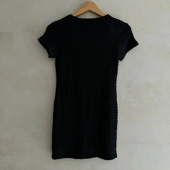 Elodie Black Bodycon Texture Dress S / Small - Picture 3 of 8